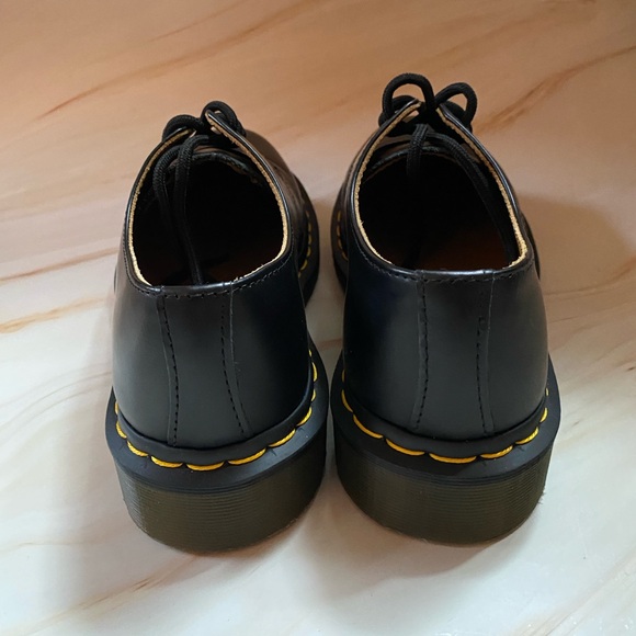 Dr. Martens Black Oxfords with Yellow Stitching - Picture 4 of 8